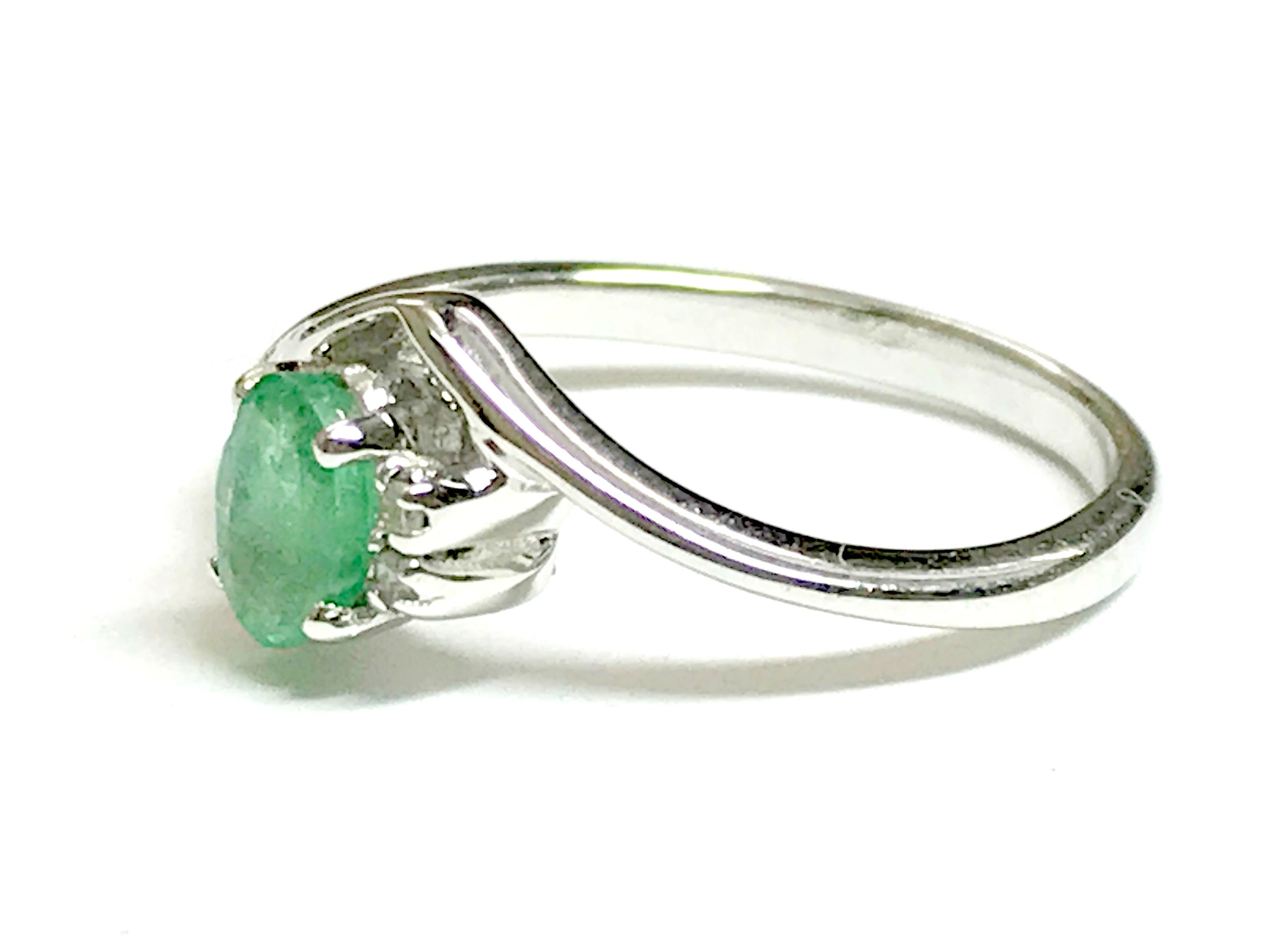 EMERALD DIAMOND RING Taurus Birthstone Emerald Cut Ring Etsy India