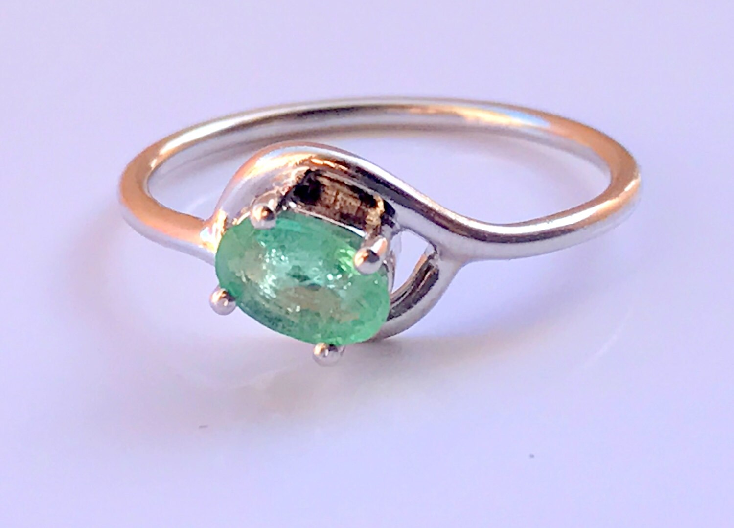 Emerald Ring Promise Ring For Her ..AAA super fine 100 Etsy