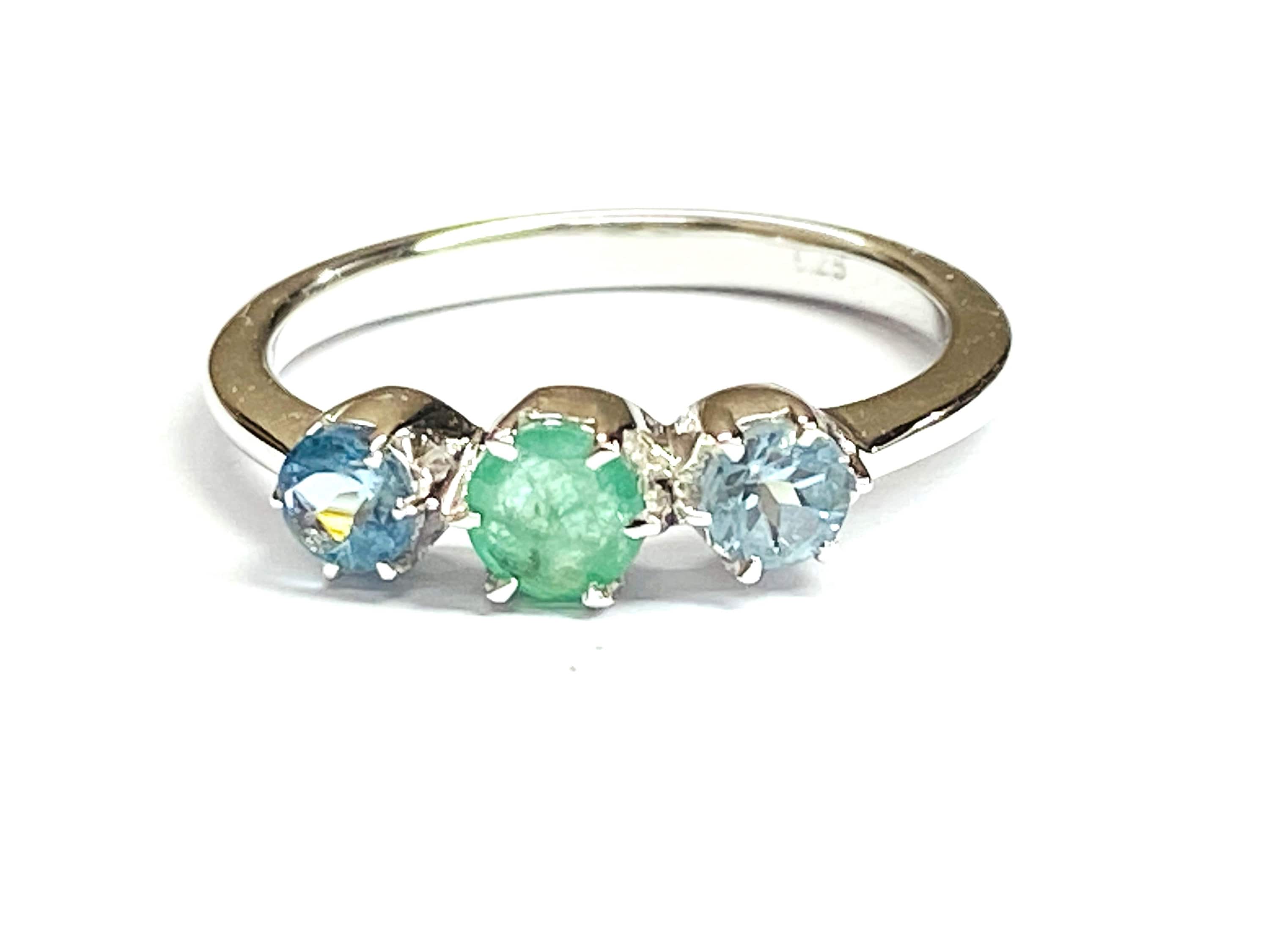 AQUAMARINE EMERALD Ring Promise Ring MarchMay birthstone Etsy