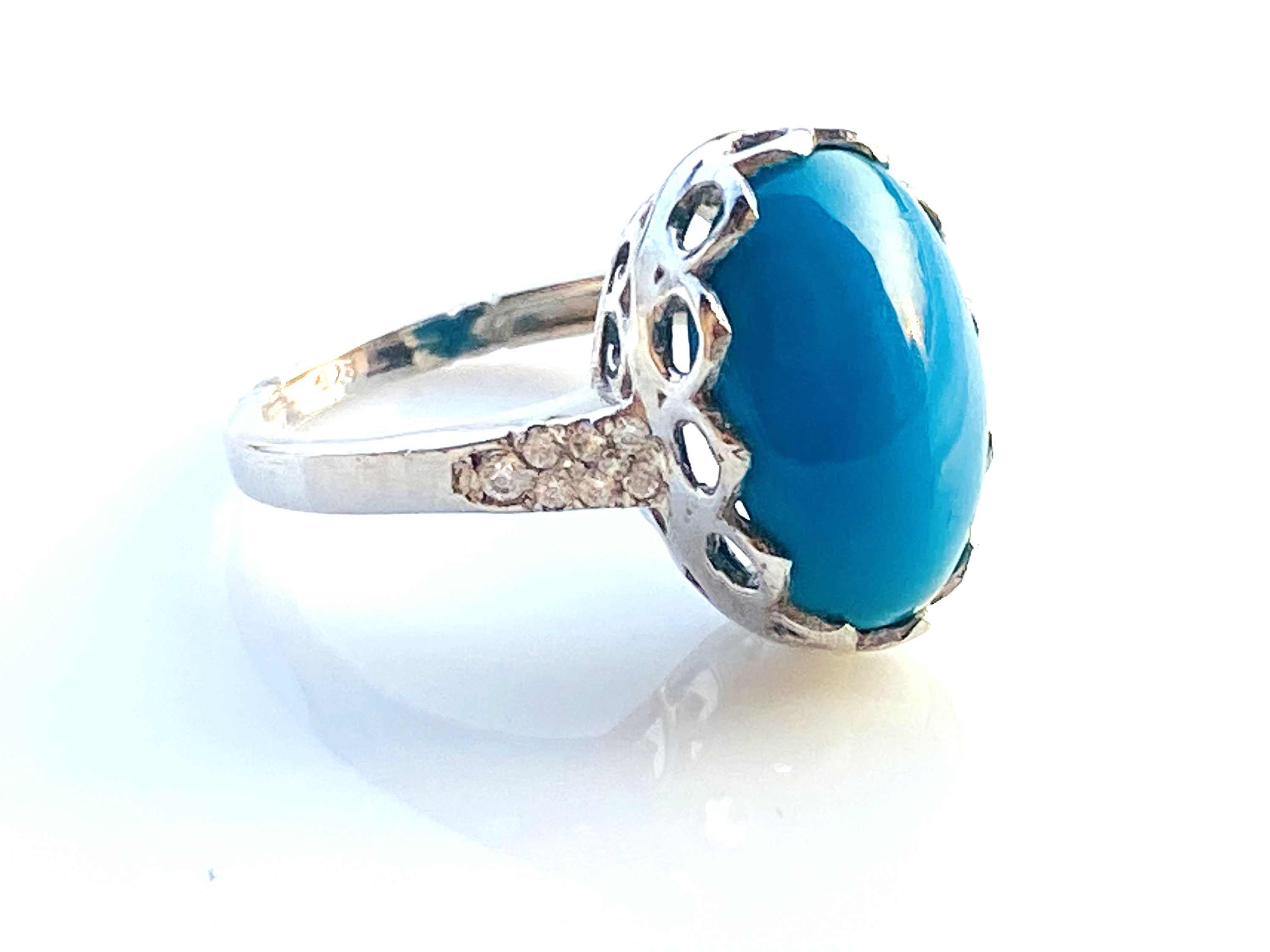 SLEEPING BEAUTY TURQUOISE Ring Rare Arizona Turquoise Ring Etsy