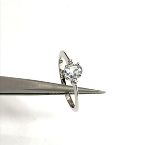 AQUAMARINE DIAMOND RINGS ,Sterling silver ,March birthstone , engagement ring ,Aquamarine Jewelry,natural aquamarine image 8
