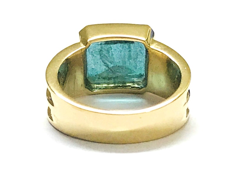 EMERALD MEN PINKY Finger Ring Solid 18k gold May Birthstone Etsy