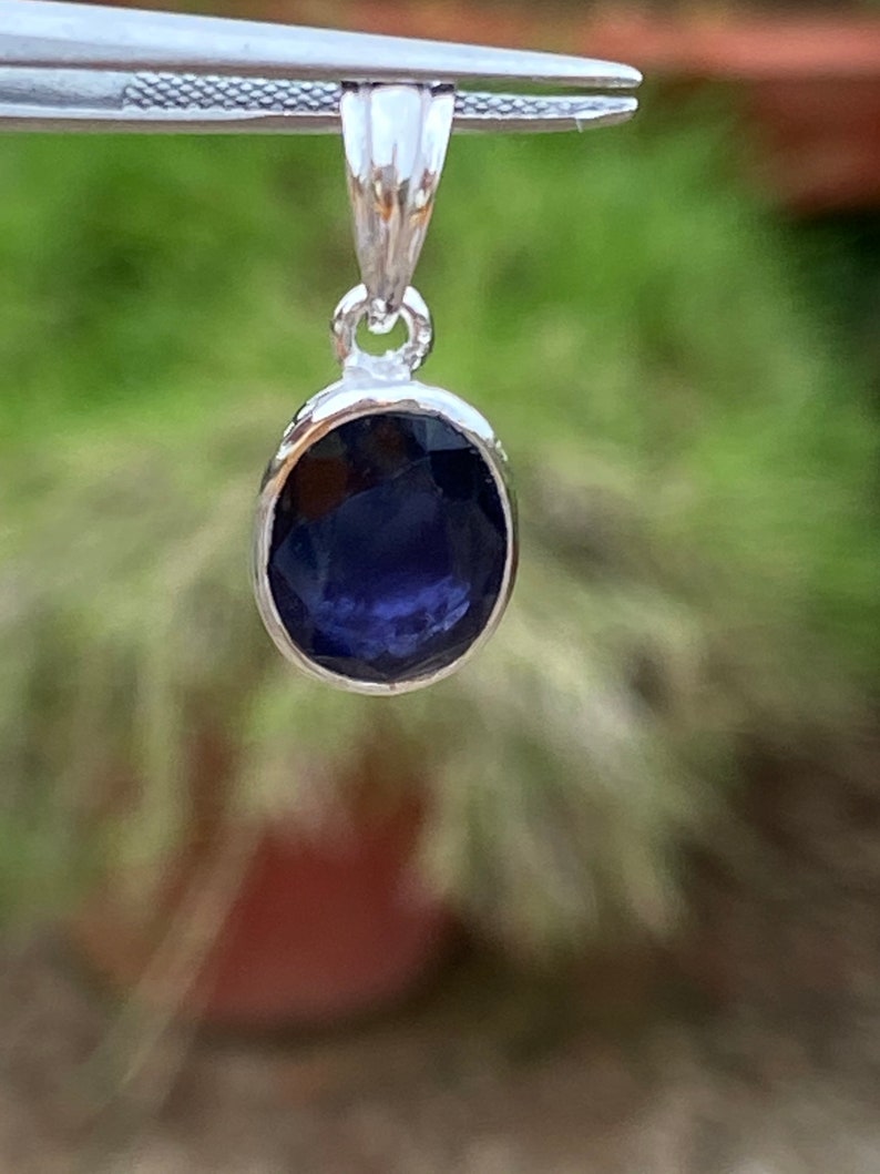 Sterling Silver Handmade Jewelry Pendant Women Jewelry Iolite jewelry Women Pendant Iolite Pendant Gift Her