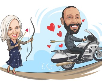 caricature etsy