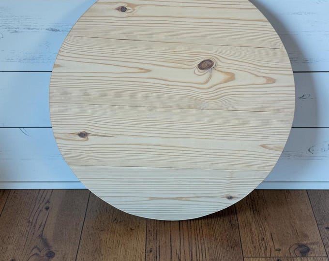 Round Table Top DIY Pine Wood 36 Inch Unfinished Stainable Kitchen Furniture Build