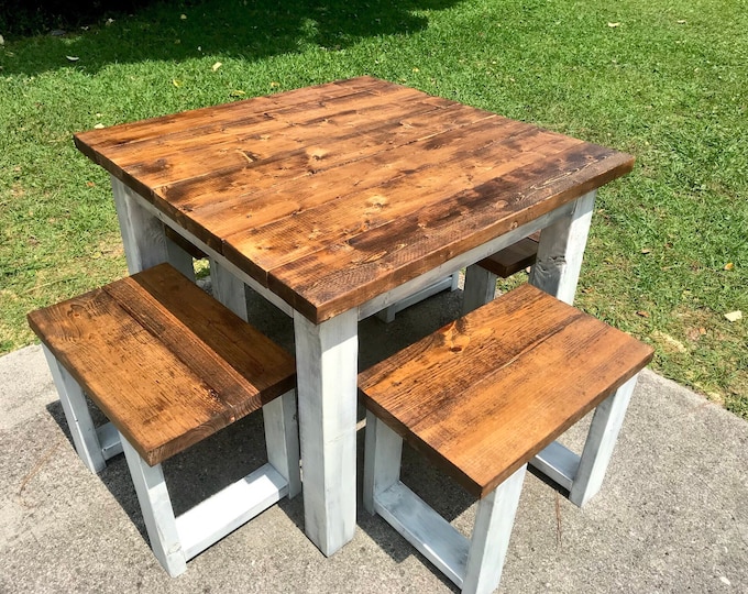 Square Farmhouse Tables Curbside Treasures Llc Square Farmhouse Tables Curbside, Small Farmhouse Table