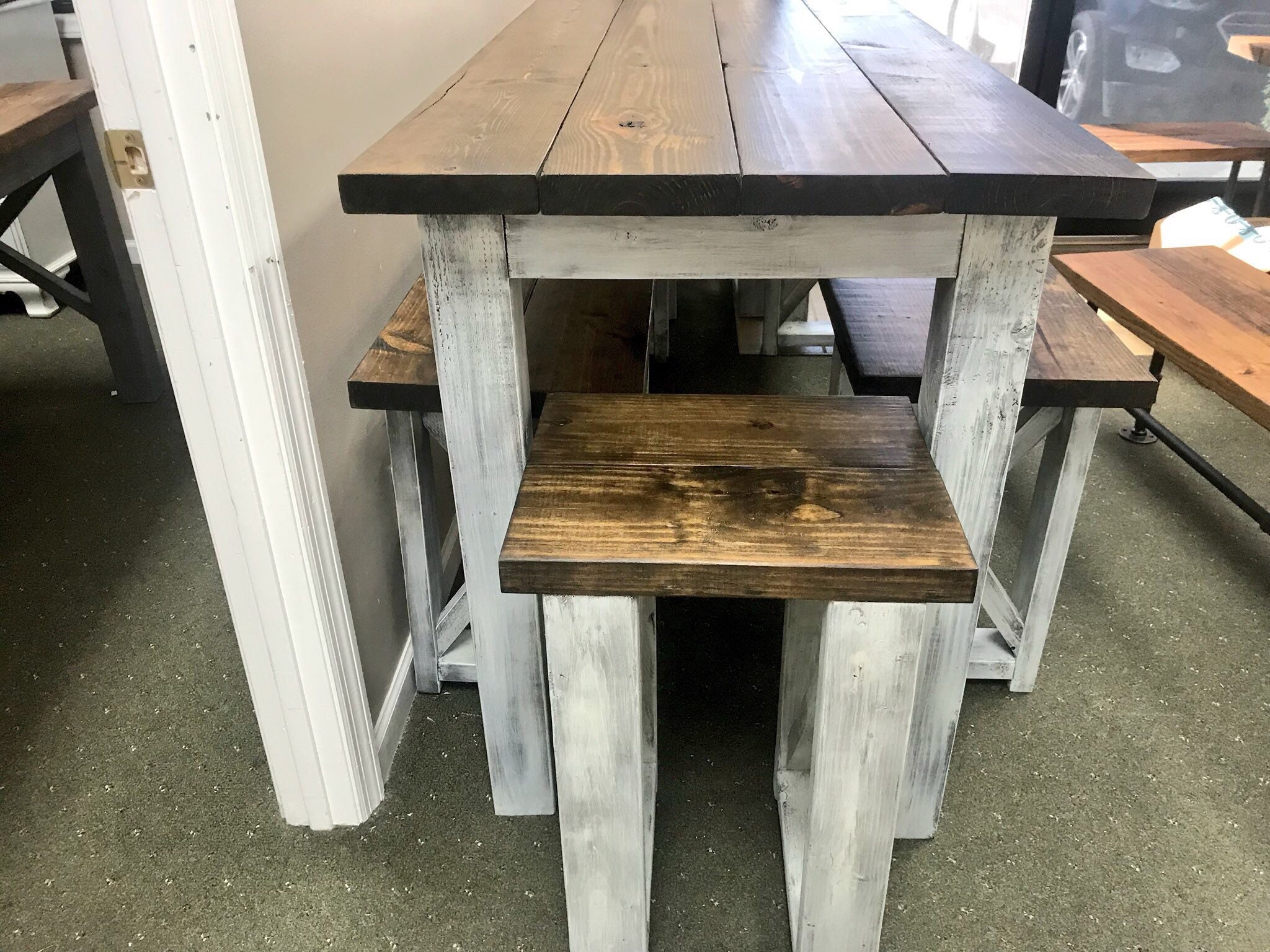 Tall farmhouse table deals