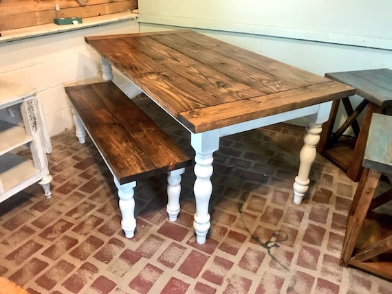White top brown legs table deals