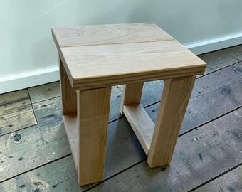 DIY Stool Kit Farmhouse Wood Kitchen Entryway Seating Unfinished Pine Rustic Custom Furniture