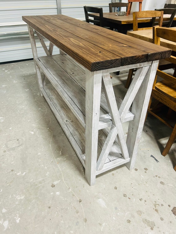 Farmhouse Style Buffet Sideboard Console or Entryway Table Red