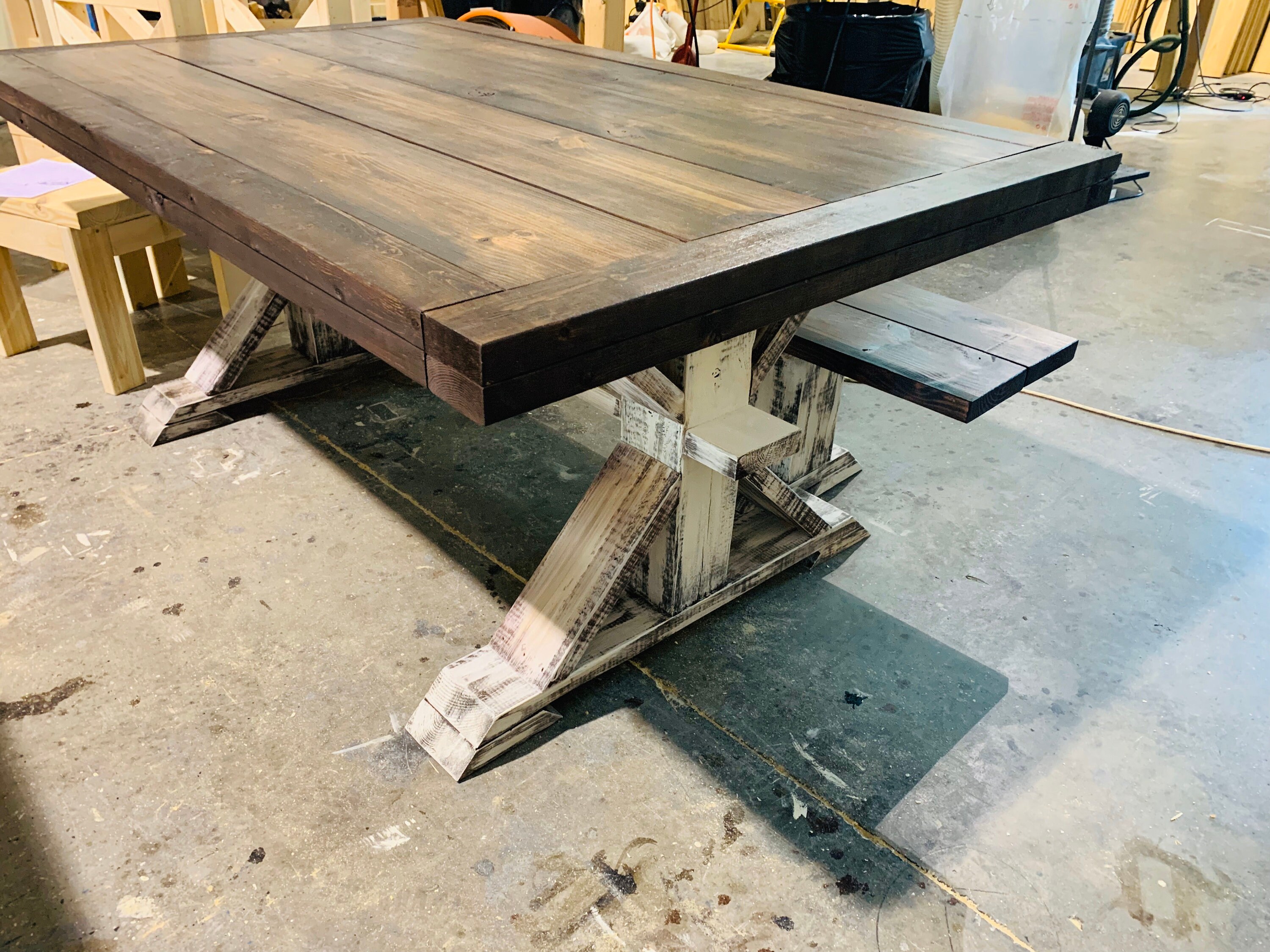 Red clearance farmhouse table