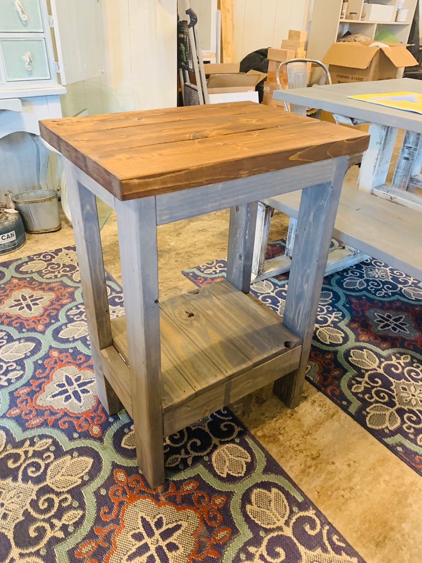 Small Rustic Console Table Farmhouse Entryway Table With