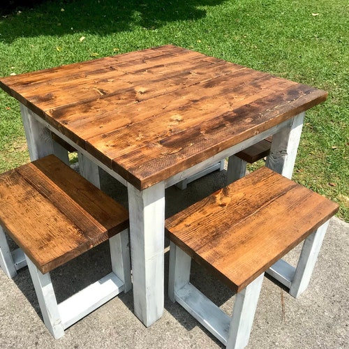 Farmhouse Dining Table Set Etsy