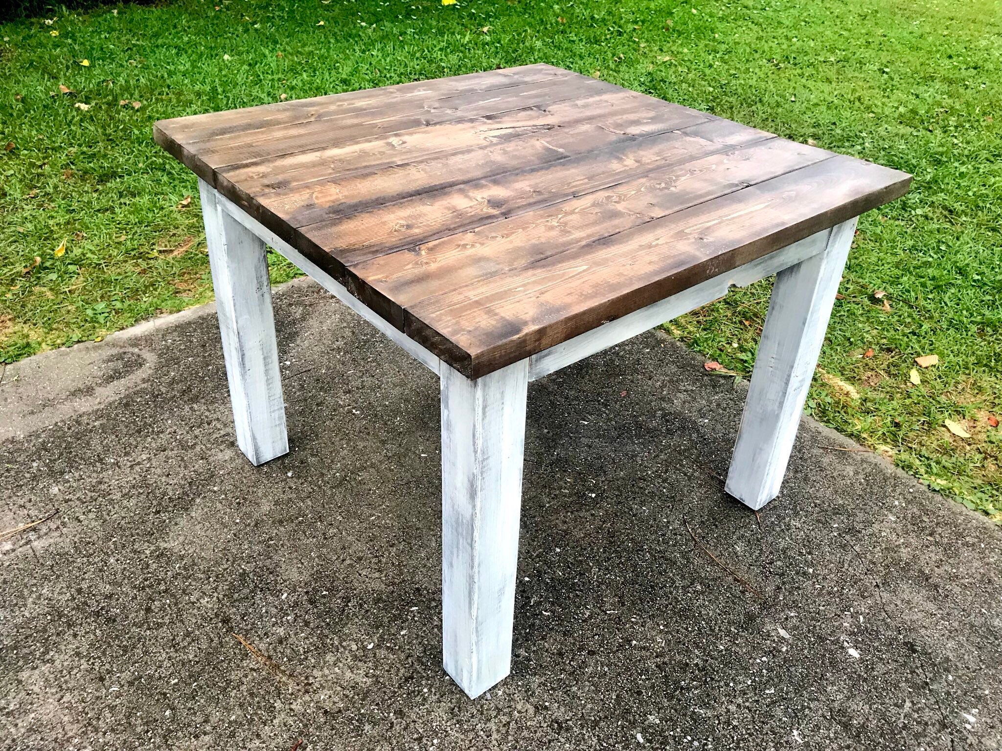 small square farmhouse kitchen table