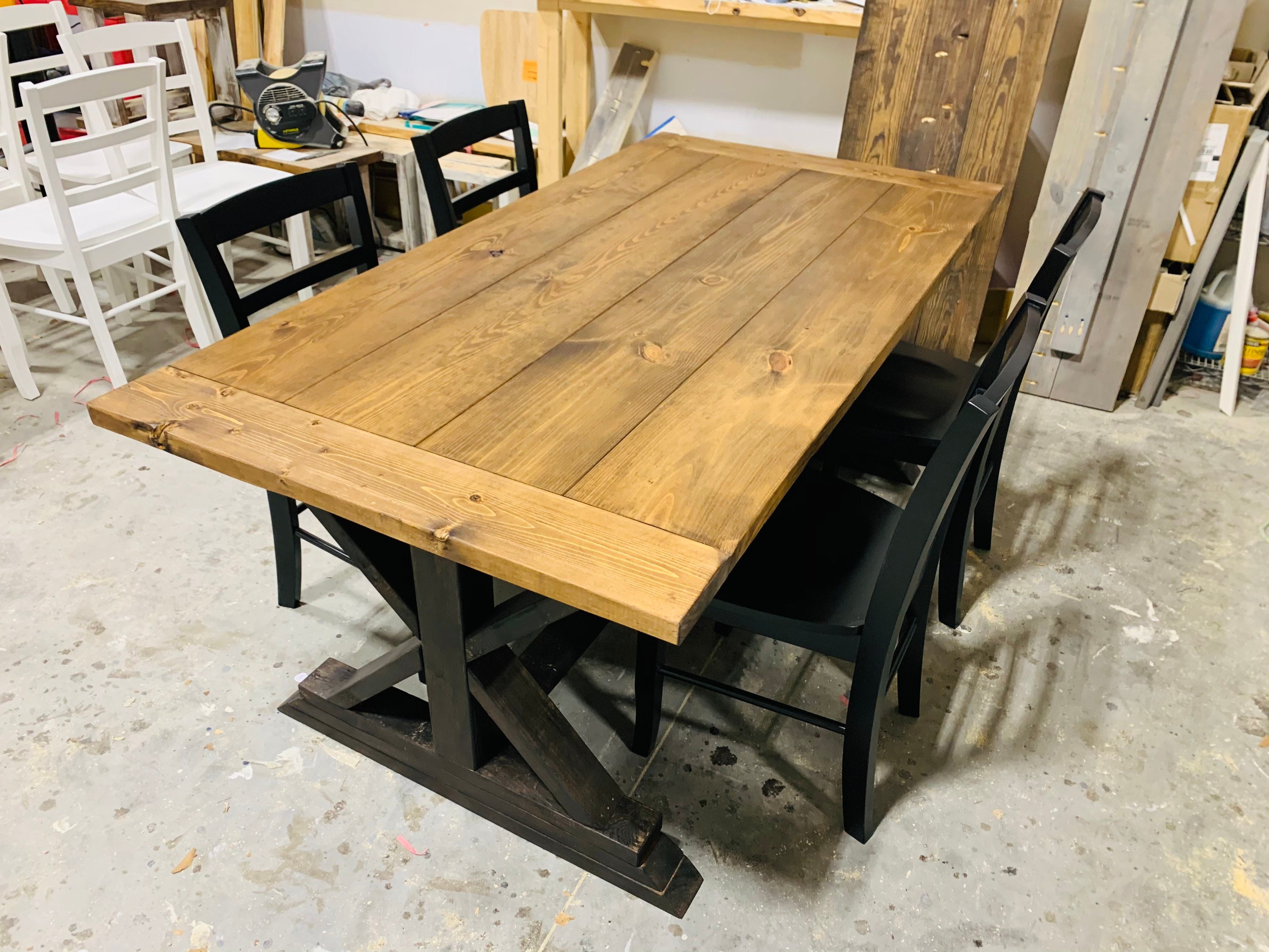 Black farmhouse dining online set