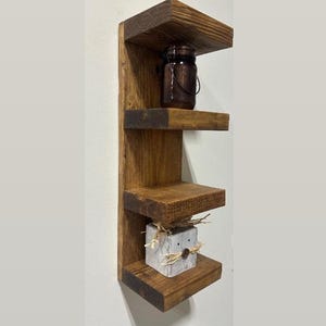 Rustic Shelving - Four Tier Floating Shelf - Wall Decor