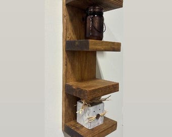 Rustic Shelving - Four Tier Floating Shelf - Wall Decor