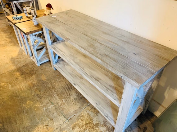 Rustic x console sale table