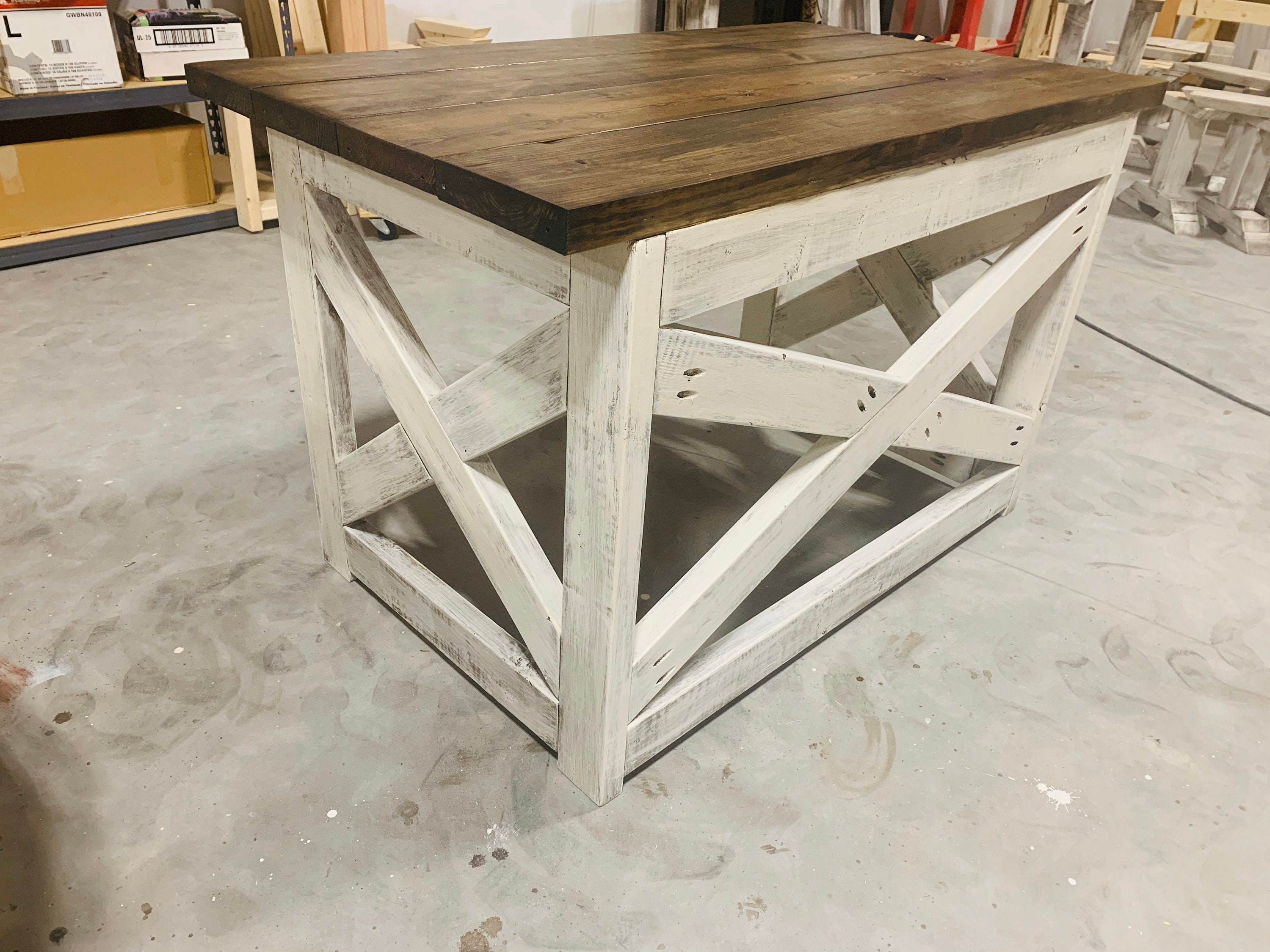 White farmhouse style desk deals