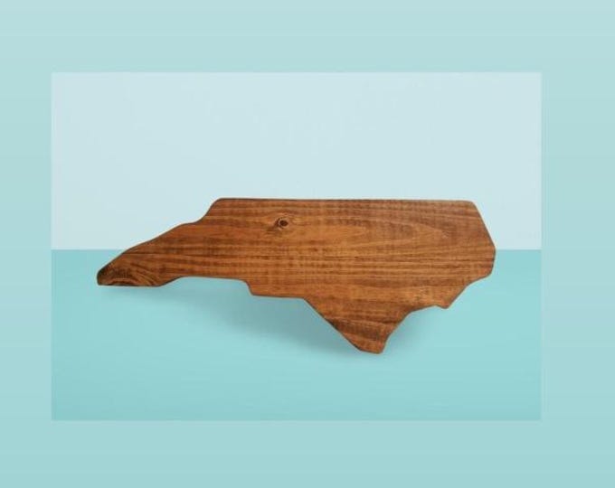 North Carolina Wall Art - Wooden NC Sign and Wall Décor - Early American Brown Stain - State Sign - Wooden Cutout