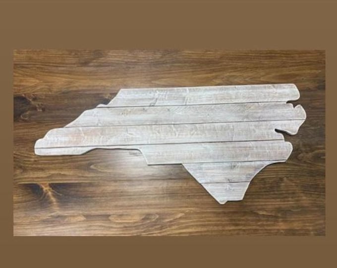 Large North Carolina Wooden Sign - NC Wall Décor - Multiple Colors Available