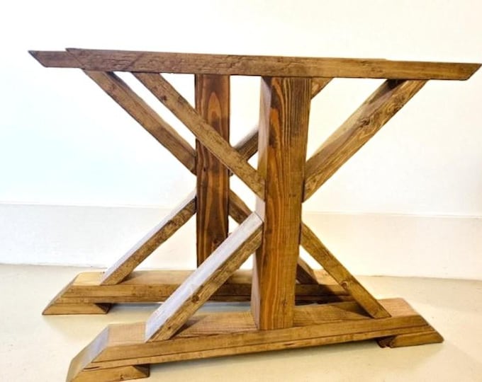 DIY Trestle Table Legs: Solid Wood Farmhouse Kitchen Table Base