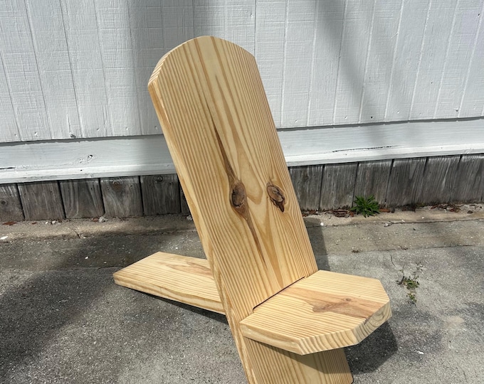Campfire Chair Viking Chair Unfinished Wood DIY Outdoor Camping Fire Pit Rustic Seat