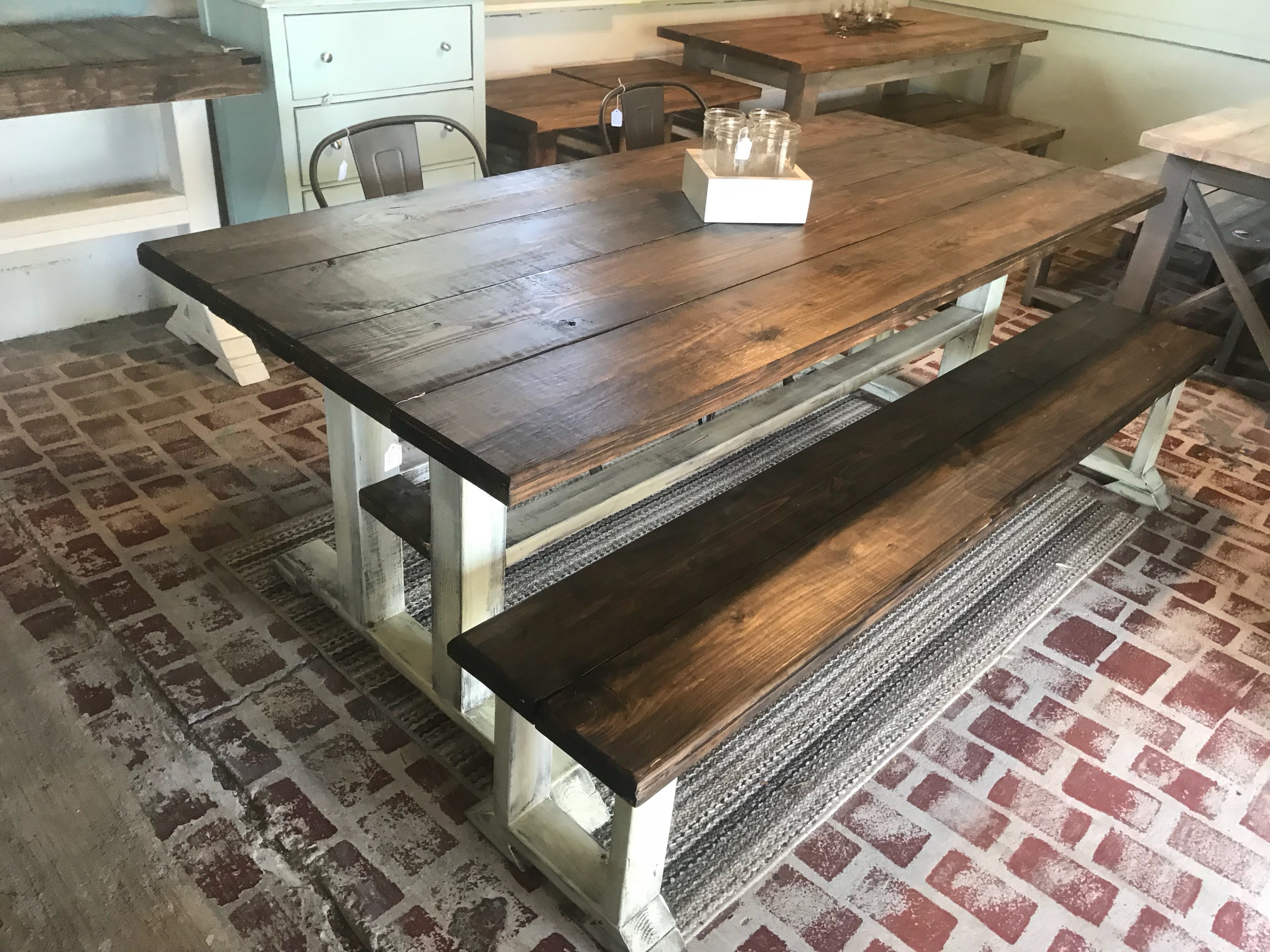 long farmhouse kitchen table