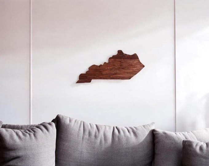 Kentucky Wall Art - Wooden KY Sign and Wall Décor - Pick Your Stain Color