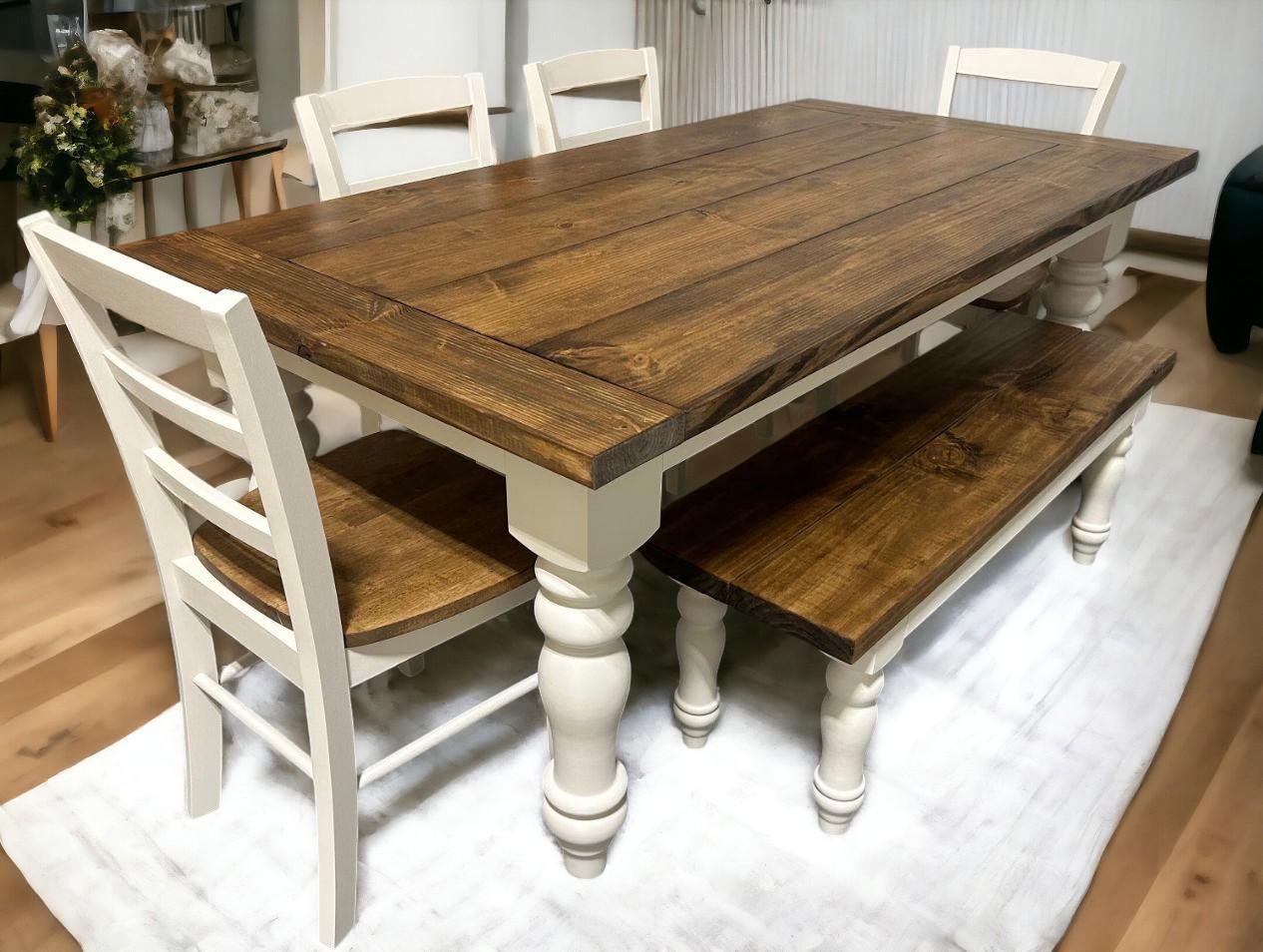 Brown farmhouse table discount