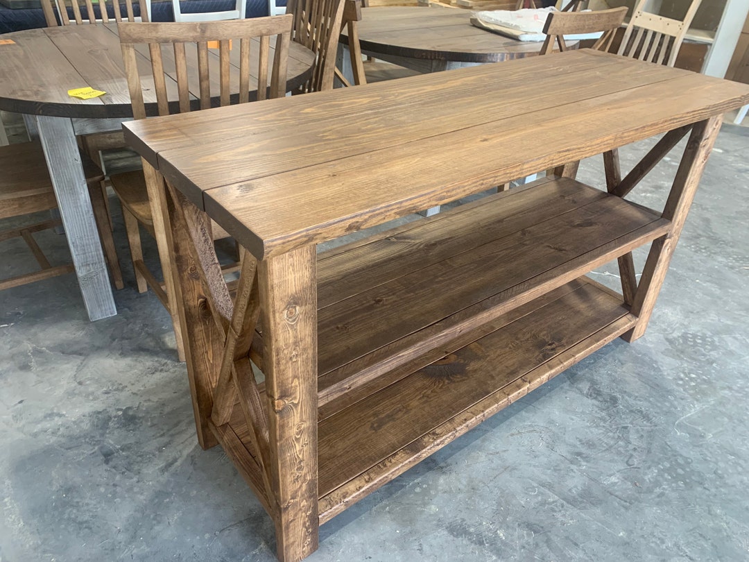 Rustic Wooden Buffet Table, Rustic Console Table, Farmhouse Buffet