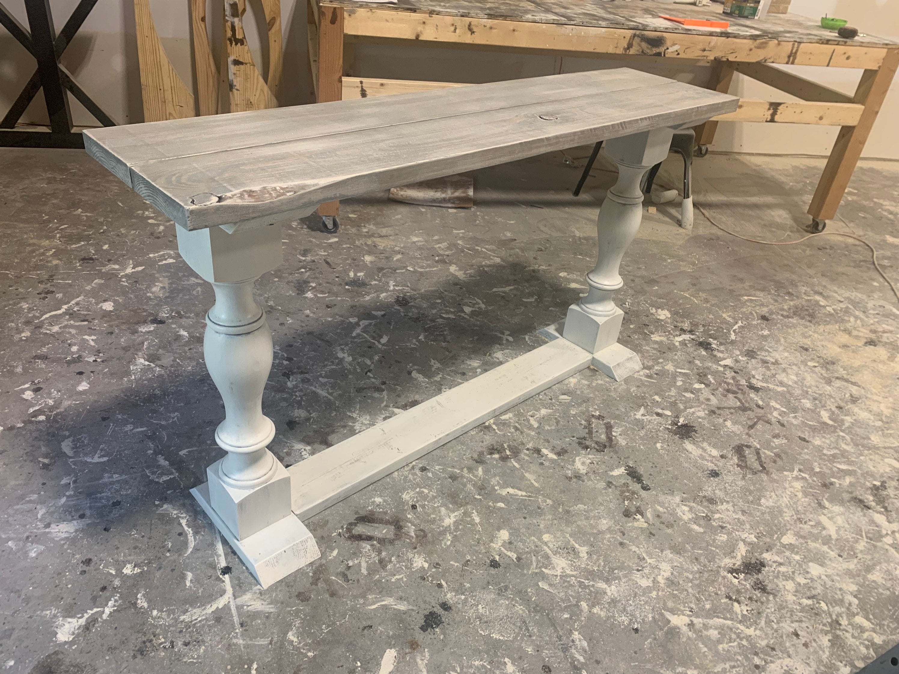 White farmhouse entryway table online