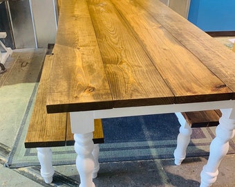 8 foot farmhouse dining table deals