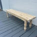 Unfinished Pine Wood Farmhouse Bench With Turned Legs - Etsy