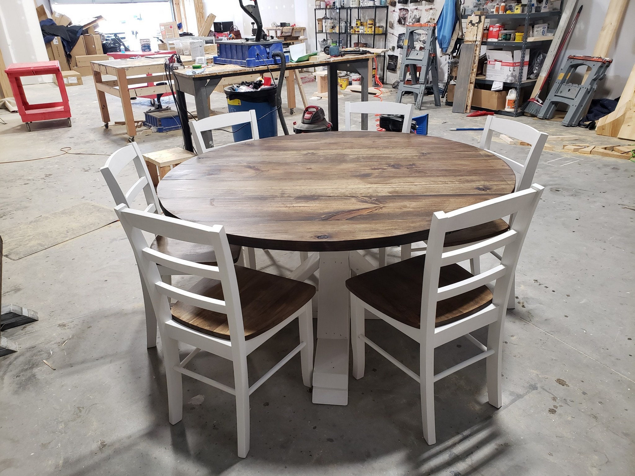 rustic modern kitchen round table