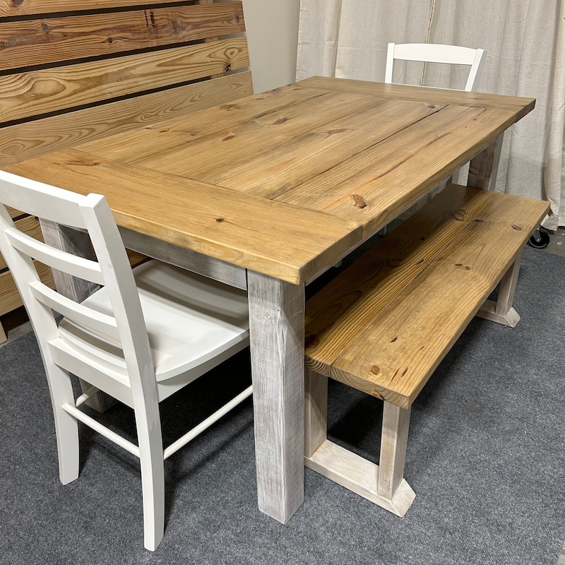 Dining Table and Bench - Etsy