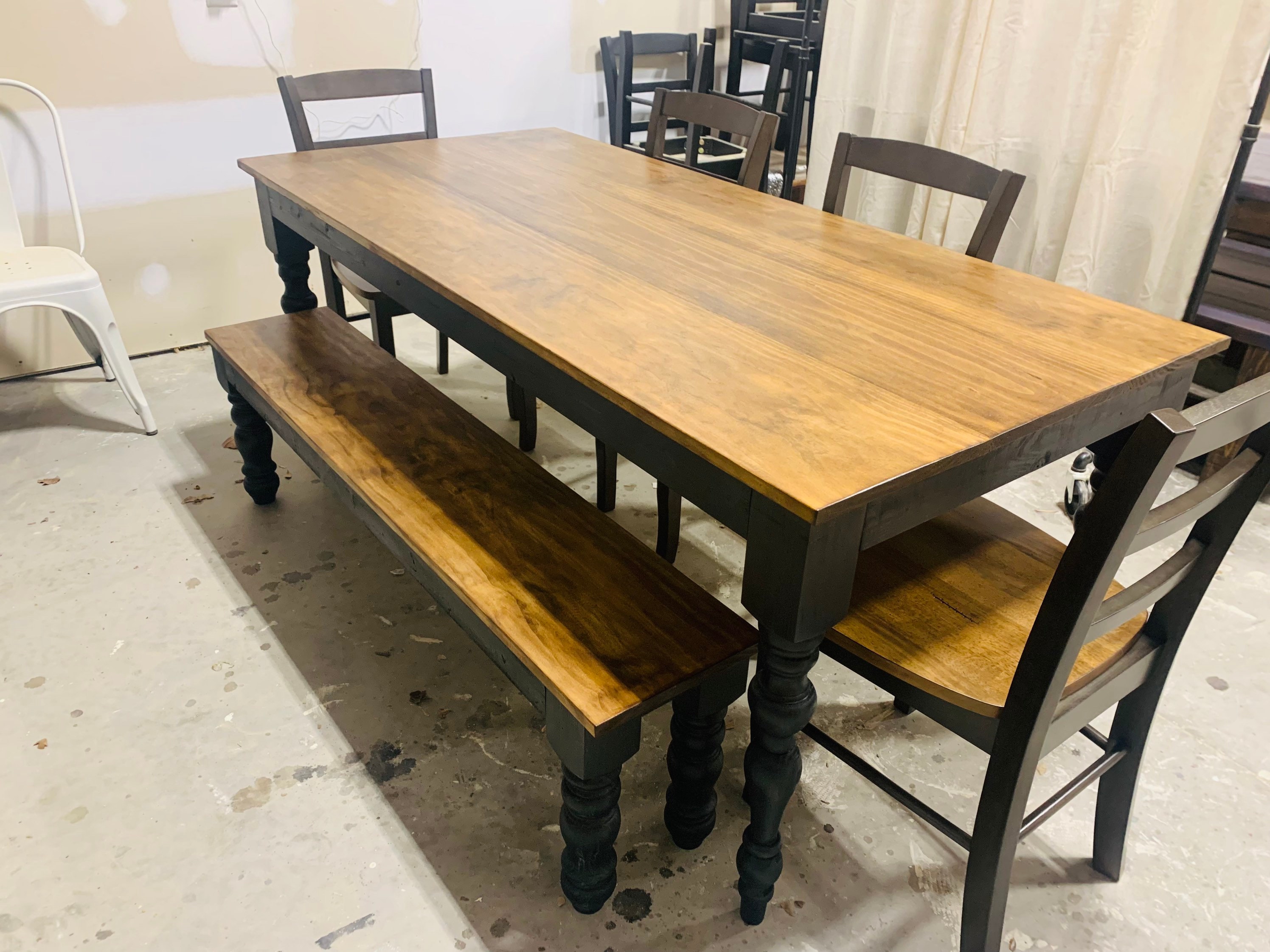 Dining bench with black legs new arrivals