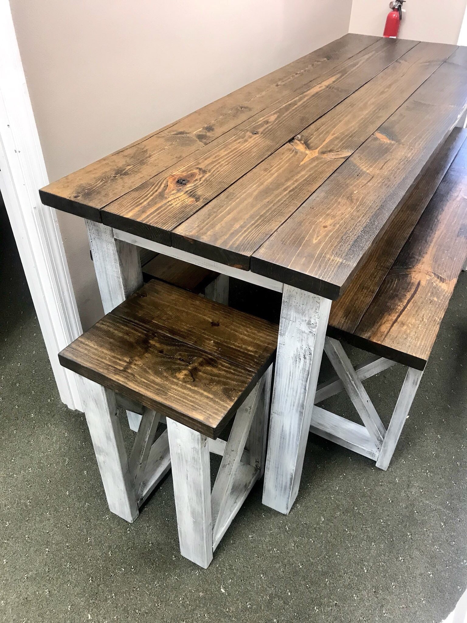 Tall farmhouse cheap dining table