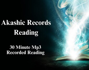 Akashic Records Reading audio recording 30 minute mp3 2-3 questions mini reading Relationship Guidance Spirituality Life Purpose