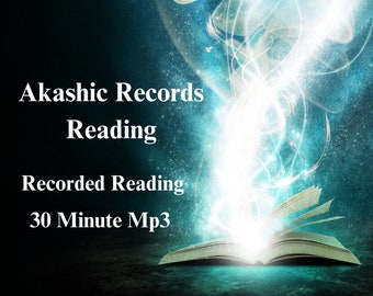Akashic Records Reading audio recording 30 minute mp3 2-3 questions mini reading Relationship Guidance Spirituality Life Purpose