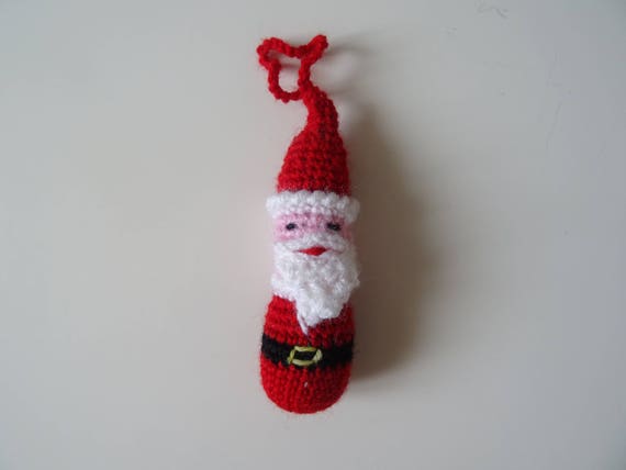 Père Noël Au Crochet Décoration De Noël Boule De Noël Décoration Pour Sapin Fait Main Décoration De Maison Père Noël Noel