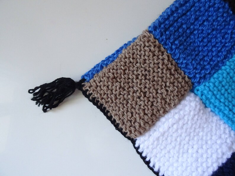 blue and brown camaieu winter accessories Children/'s poncho children/'s knitwear children/'s coat children/'s cape hand-knitted