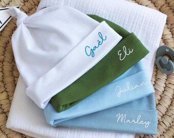 Personalized Baby Knot Hat: Unisex Newborn Gift