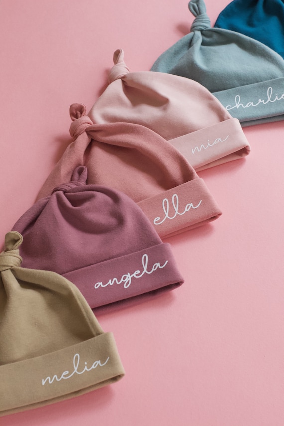 Personalized Baby Knot Hat: Unisex Newborn Gift