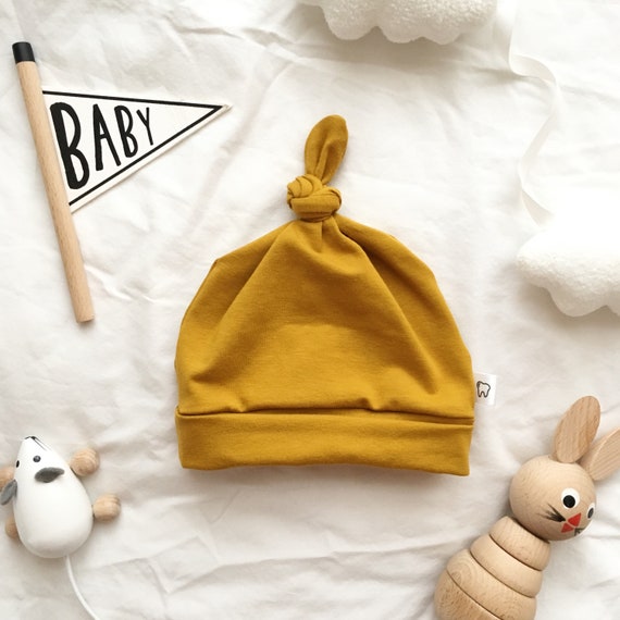 mustard baby hat