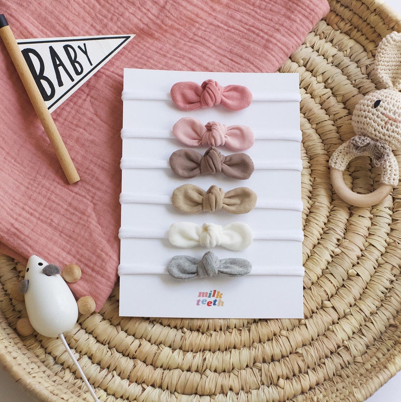 Baby Bow Headband Set, Baby Girl Bow Headband, Toddler Headband, Newborn Headband, Baby Bow, Baby Headband Set, imagem 7