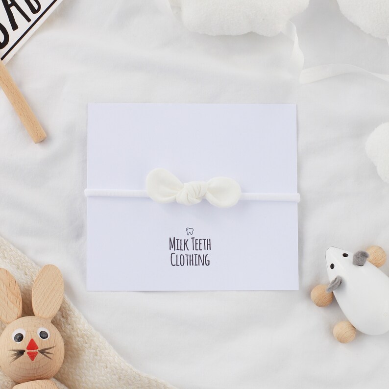 Toddler Headband Baby Shower Gift Cream Baby Bow Headband Christening Baby Girl Bow Headband Newborn Baby Gift Newborn Headband