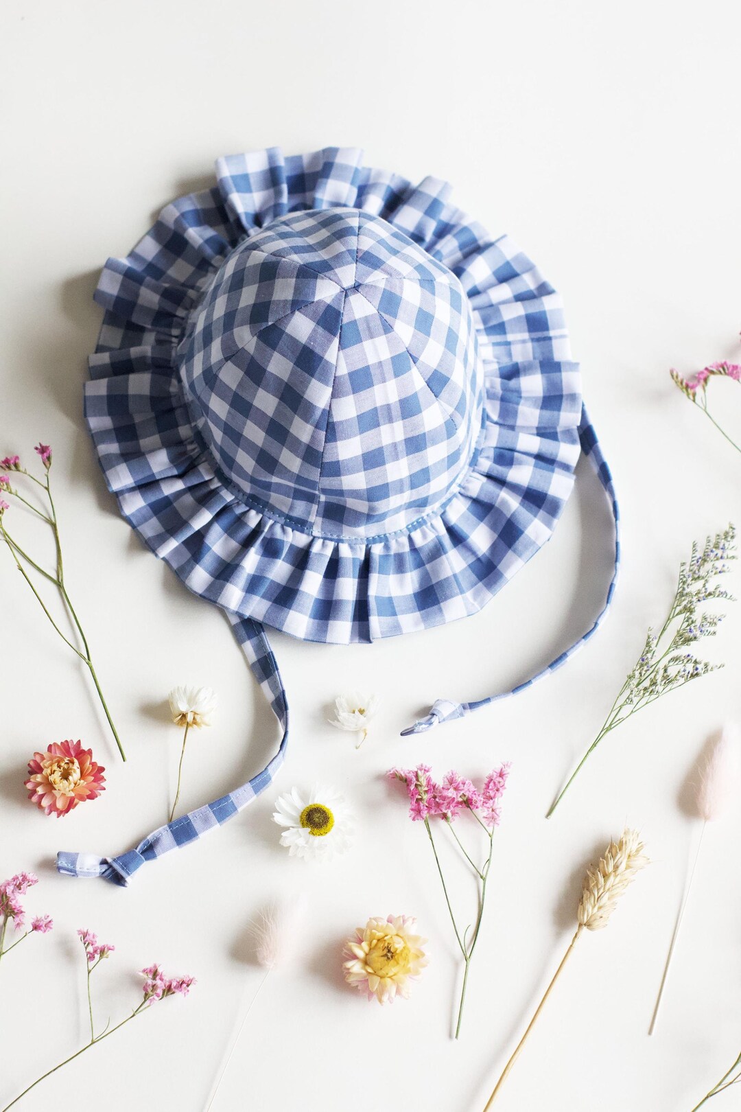 Yellow Gingham Boy Sunny Hat
