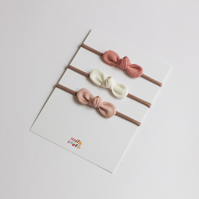 Baby Bow Headband Set, Baby Girl Bow Headband, Toddler Headband, Newborn Headband, Baby Bow, Baby Headband Set, Nude Band