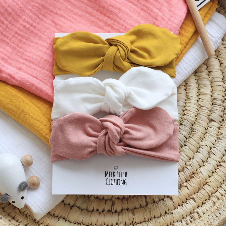 Rose Pink Baby Headband Baby Knot Headband Knot Headband Etsy